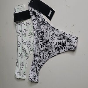 DKNY Modal & Litewear Cut Thongs Small